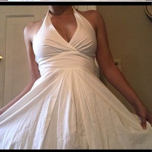White halter Marilyn style dress